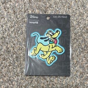 Loungefly Disney Pluto Patch - Yellow & Turquoise Outline